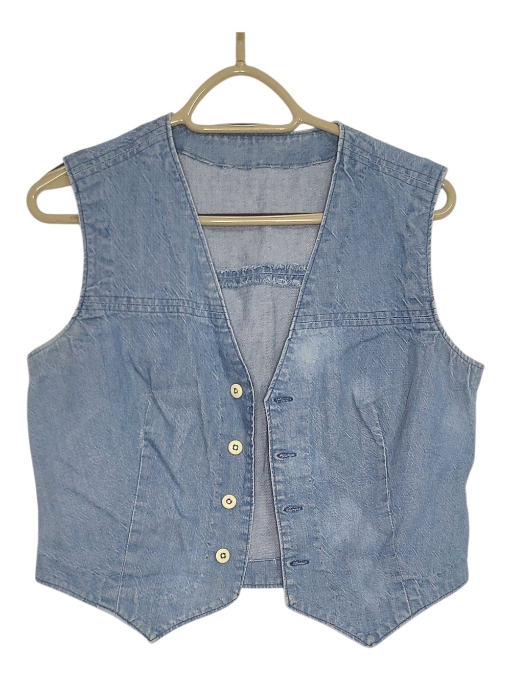 ​VTG Handmade Upcycled Denim Vest Coca-Cola Trim XS/S